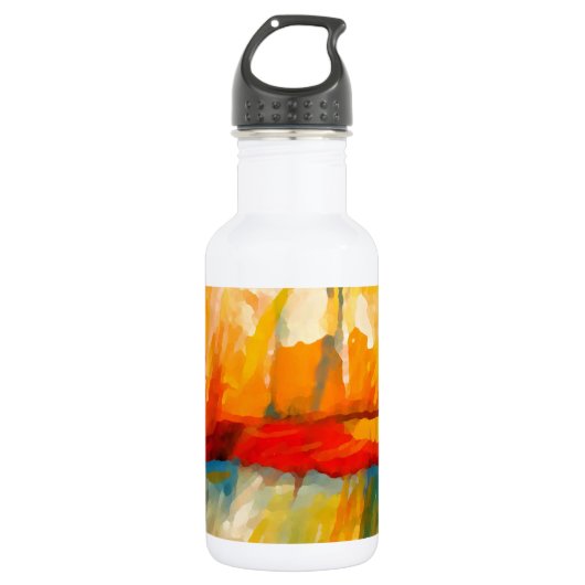 Moderne Abstracte expressionistische schilderijen Waterfles (Voorkant)