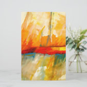 Moderne Abstracte Expressionistische Schilderkunst Briefpapier (Staand voorkant)