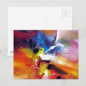 Moderne Abstracte expressionistische Sjabloon voor Briefkaart (Voorkant / Achterkant)
