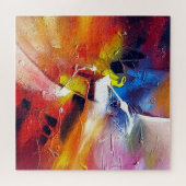 Moderne Abstracte expressionistische stijltekenkle Legpuzzel (Horizontaal)