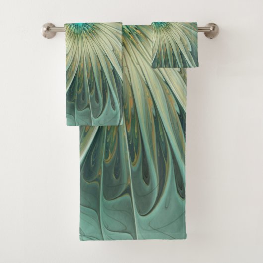 Moderne Abstracte Fantasy Flower Fractal Art Bad Handdoek (Insitu)