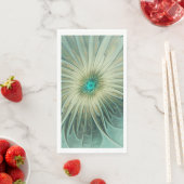 Moderne Abstracte Fantasy Flower Fractal Art Servet (Insitu)