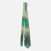 Moderne Abstracte Fantasy Flower Fractal Art Stropdas (Achterkant)