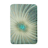 Moderne Abstracte Fantasy Flower Turquoise Wheat Badmat (Voorkant Verticaal)