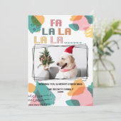 Moderne Abstracte feestdag foto Bedankkaart (Staand voorkant)