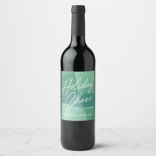 Moderne Abstracte feestdag - Kheer Wine Label Wijn Etiket (Voorkant)
