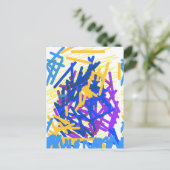 Moderne Abstracte Feestelijke Verfspatten  Briefkaart (Staand voorkant)