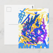 Moderne Abstracte Feestelijke Verfspatten  Briefkaart (Voorkant / Achterkant)