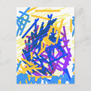 Moderne Abstracte Feestelijke Verfspatten Briefkaart