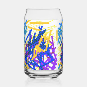 Moderne Abstracte feestelijke verfsplash Blikvorm Glas