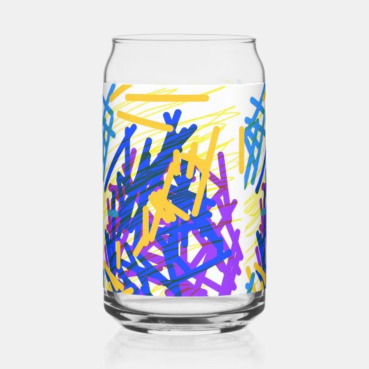 Moderne Abstracte feestelijke verfsplash Blikvorm Glas (Voorkant)