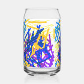 Moderne Abstracte feestelijke verfsplash Blikvorm Glas (Achterkant)