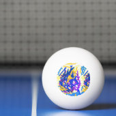 Moderne Abstracte feestelijke verfsplash Pingpongbal (Net)