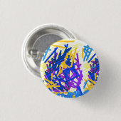 Moderne Abstracte feestelijke verfsplash Ronde Button 3,2 Cm (Voorkant /achterkant)