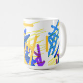 Moderne Abstracte Festelijke Spat Koffiemok (Voorkant rechts)