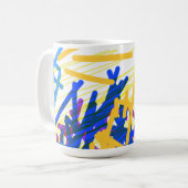 Moderne Abstracte Festelijke Spat Koffiemok (Voorkant links)
