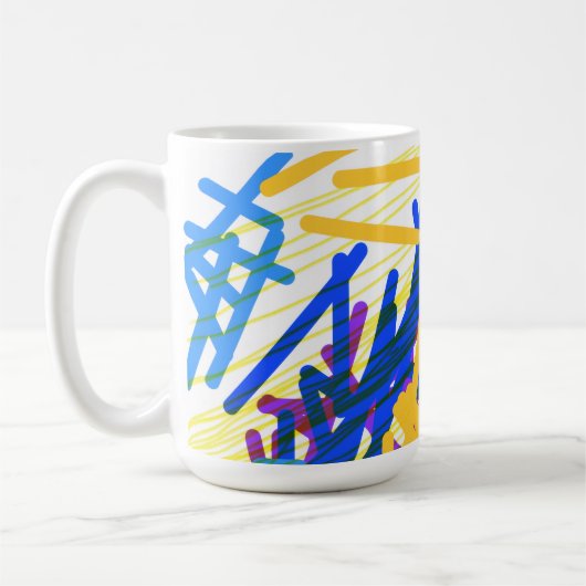 Moderne Abstracte Festelijke Spat Koffiemok (Links)