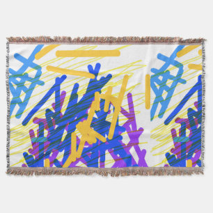 Moderne Abstracte Festelijke Verfspatten Deken