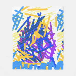 Moderne Abstracte Festelijke Verfspatten Fleece Deken