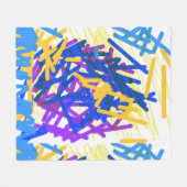 Moderne Abstracte Festelijke Verfspatten Fleece Deken (Voorkant (Horizontaal))