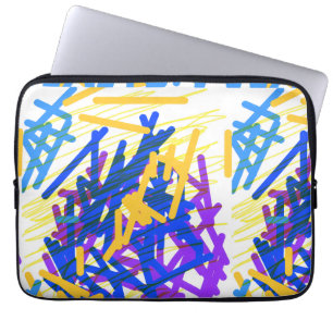 Moderne Abstracte Festelijke Verfspatten Laptop Sleeve