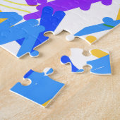Moderne Abstracte Festelijke Verfspatten Legpuzzel (Zijkant)