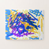 Moderne Abstracte Festelijke Verfspatten Legpuzzel (Horizontaal)