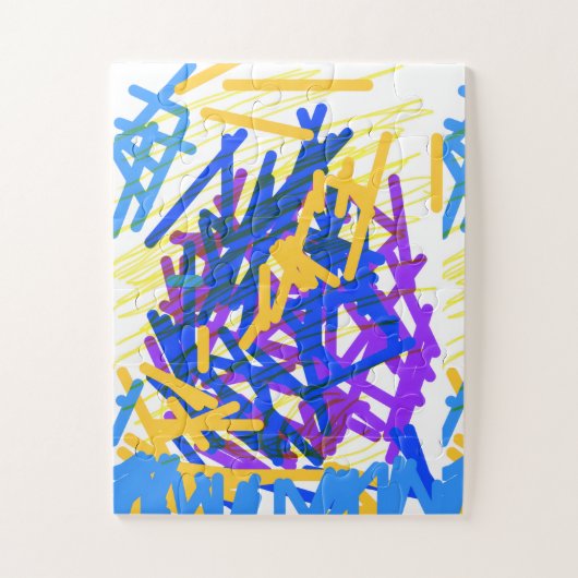 Moderne Abstracte Festelijke Verfspatten Legpuzzel (Verticaal)