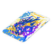 Moderne Abstracte Festelijke Verfspatten Magneet (Linkerzijde)
