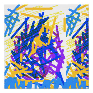 Moderne Abstracte Festelijke Verfspatten  Perfect Poster