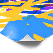 Moderne Abstracte Festelijke Verfspatten Perfect Poster (Hoek)