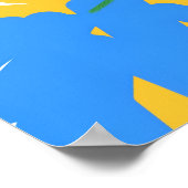 Moderne Abstracte Festelijke Verfspatten Poster (Hoek)