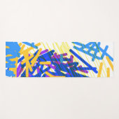 Moderne Abstracte Festieve Verfspat Yoga Mat (Voorkant (horizontaal))