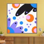 Moderne Abstracte Floral Canvas Afdruk (Insitu (Woonkamer))