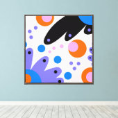 Moderne Abstracte Floral Canvas Afdruk (Insitu (Houten vloer))