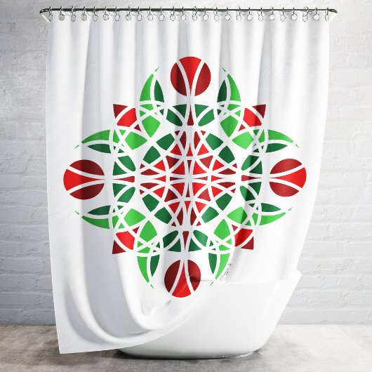 Moderne Abstracte Floral Douchegordijn