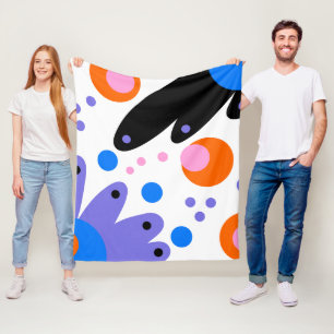Moderne Abstracte Floral Fleece Deken