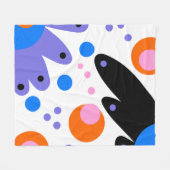 Moderne Abstracte Floral Fleece Deken (Voorkant (Horizontaal))