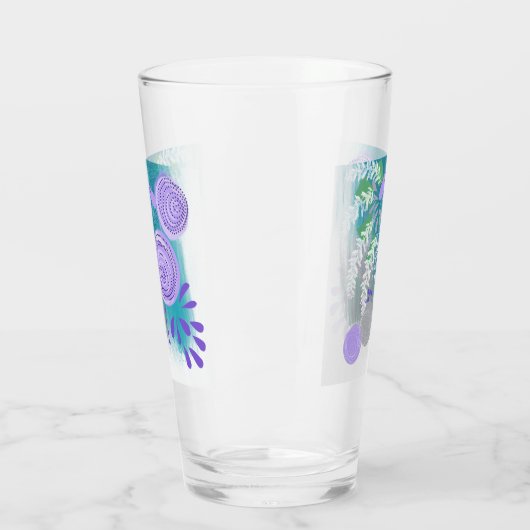 Moderne Abstracte Floral Glas (Links)