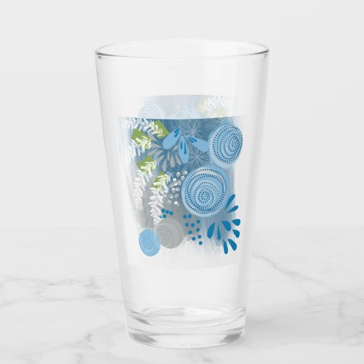 Moderne Abstracte Floral Glas (Voorkant)