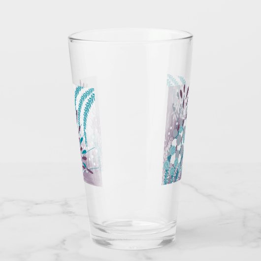 Moderne Abstracte Floral Glas (Links)