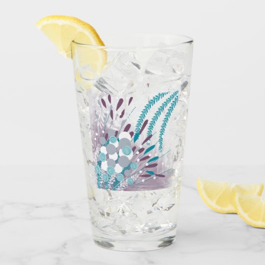 Moderne Abstracte Floral Glas (Voorkant ijs)