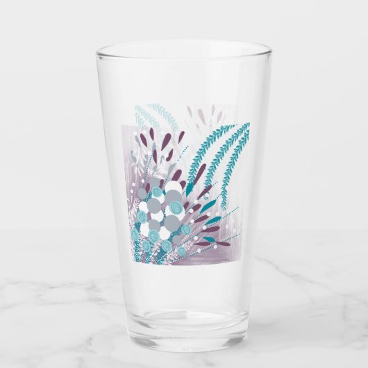 Moderne Abstracte Floral Glas (Voorkant)
