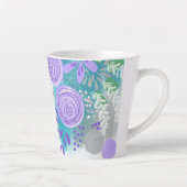 Moderne Abstracte Floral Latte Mok (Rechts)