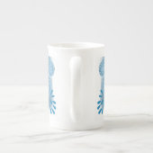 Moderne Abstracte Floral Porselein Kop (Achterkant)