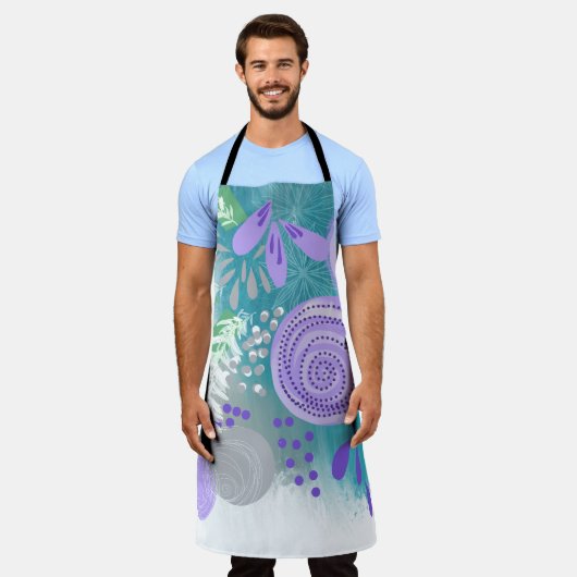 Moderne Abstracte Floral Schort (Gedragen)