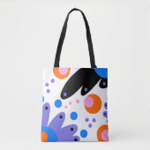 Moderne Abstracte Floral Tote Bag (Voorkant)