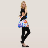 Moderne Abstracte Floral Tote Bag (Op model)