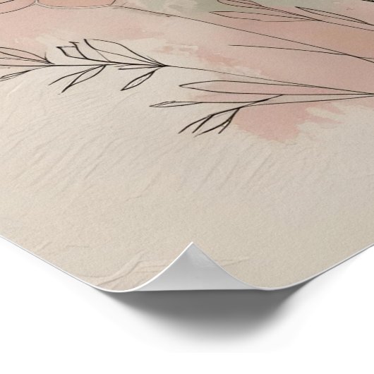 Moderne Abstracte Floral Wall Art II Poster (Hoek)