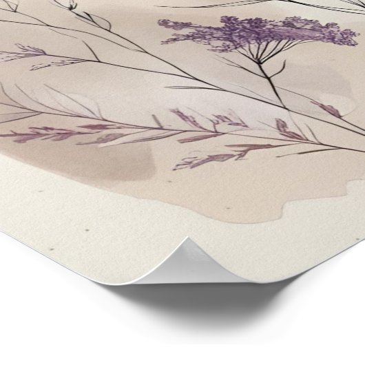 Moderne Abstracte Floral Wall Art III Poster (Hoek)